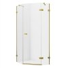 NEW TRENDY Kabina prysznicowa pięciokątna 100x80 Avexa Gold Shine EXK-3847